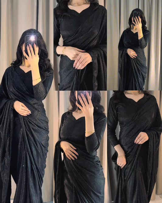 “Midnight Moonlight Saree”