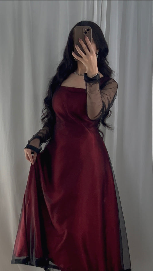 "Midnight Allure – 2-Piece Sheer Elegance Set" Stitched